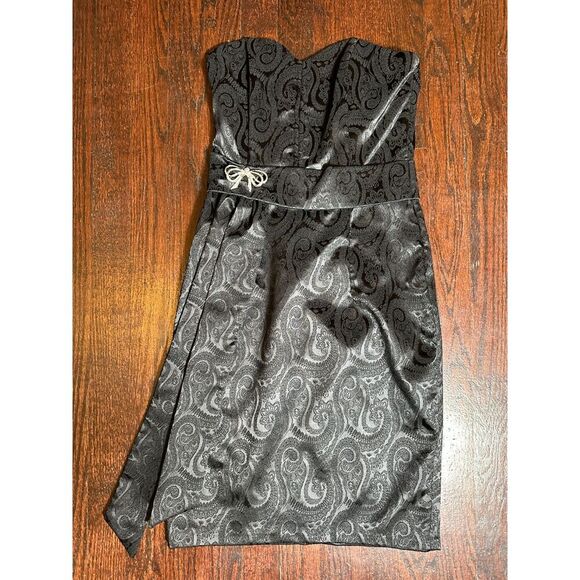Scott McClintock Strapless Formal Black Punk Embellished Dress Size 4 NWT - Picture 1 of 9